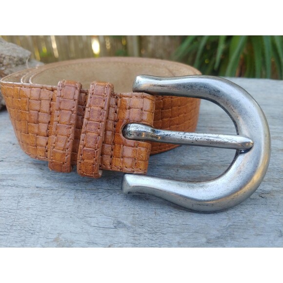 Vintage Talbots Brown Leather Belt Womens Size Large - Picture 4 of 10